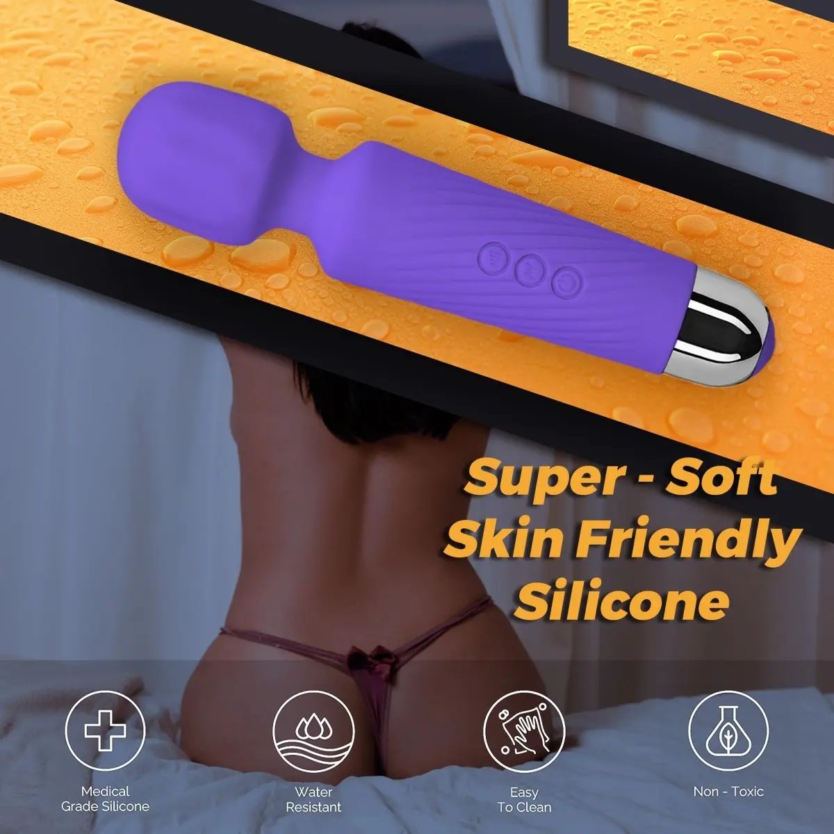 Love Salve Wand Massager - Silent Waterproof Design Ideal for Stress Relief - Love Salve